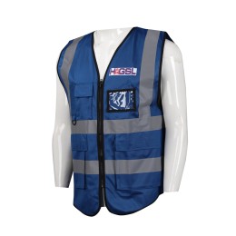 D262 Customized reflective industrial vest jacket Hong Kong Aviation Ground Service Volunteer Team Industrial Uniform Manufacturer  blue hi vis vest D262 Customized reflective industrial vest jacket Hong Kong Aviation Ground Service Volunteer Team Industrial Uniform Manufacturer  blue hi vis vest